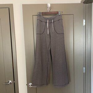 lululemon wide leg still pant organic cotton 8
